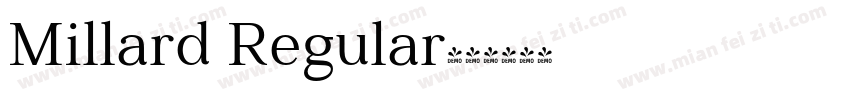 Millard Regular字体转换